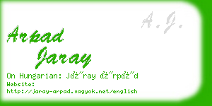 arpad jaray business card